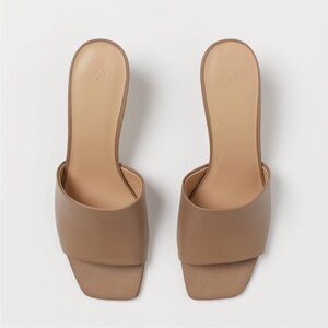 H&M Dark Beige Mules size 6.5